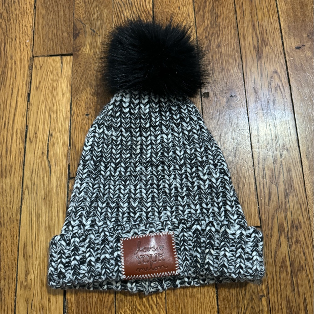Brand: Love Your Melon Item: Black and white winter hat